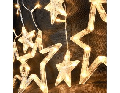 Solight Venkovní vánoční závěs Hvězdy 123 LED teplá bílá