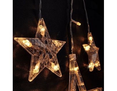 Solight Venkovní vánoční závěs Hvězdy 123 LED teplá bílá