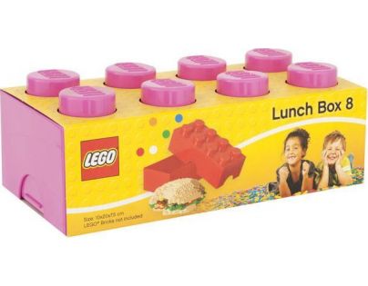 LEGO® Box na svačinu 10 x 20 x 7,5 cm růžový