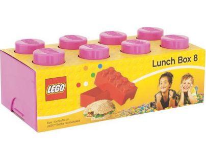 LEGO Box na svačinu 10 x 20 x 7,5 cm Růžová