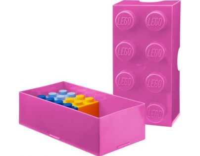 LEGO Box na svačinu 10 x 20 x 7,5 cm Růžová