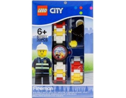 LEGO City Fireman - hodinky s minifigurkou