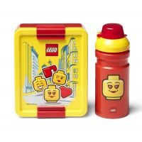 LEGO Iconic Girl svačinový set láhev a box žlutá a červená LEGO Iconic Girl svačinový set láhev a box žlutá a červená