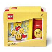 LEGO Iconic Girl svačinový set láhev a box žlutá a červená 6