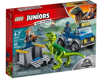 LEGO Juniors 10757 Jurassic World Vozidlo pro záchranu Raptora