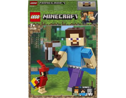 LEGO Minecraft 21148 velká figurka Steve s papouškem