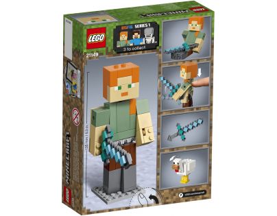 LEGO Minecraft 21149 velká figurka Alex s kuřetem