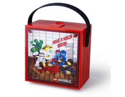 LEGO Ninjago box s rukojetí červený