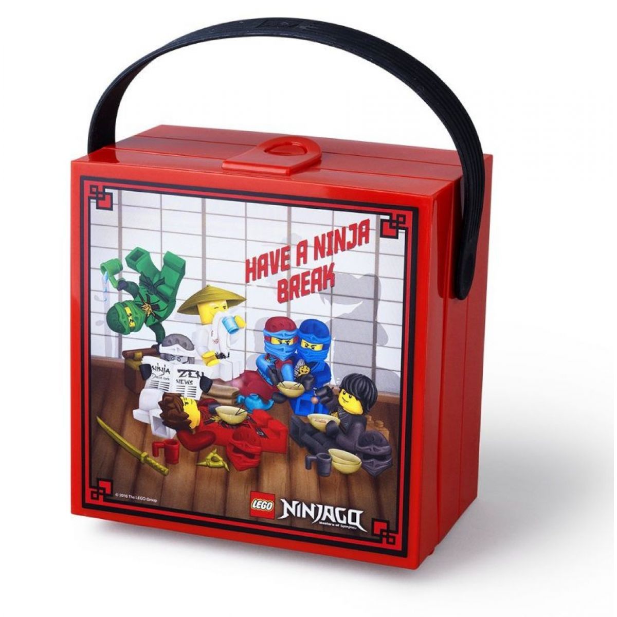 LEGO Ninjago box s rukojetí červený