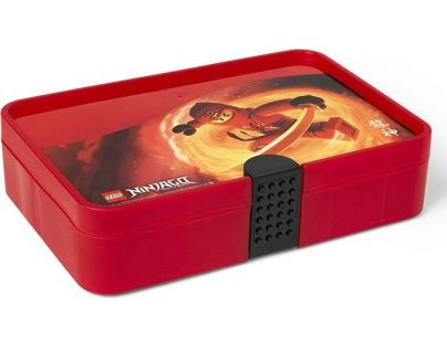 LEGO Ninjago úložný box s přihrádkami červená