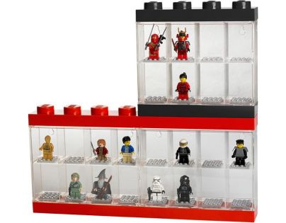 LEGO® Sběratelská skříňka na 16 minifigurek Červená barva