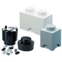 LEGO úložné boxy Multi-Pack 3 ks černá, bílá a šedá
