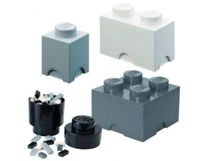 LEGO úložné boxy Multi-Pack 4 ks černá, bílá, šedá - Poškozený obal