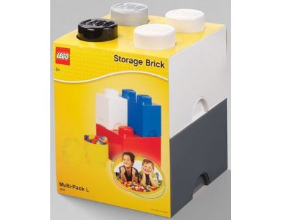 LEGO úložné boxy Multi-Pack 4 ks černá, bílá, šedá - Poškozený obal