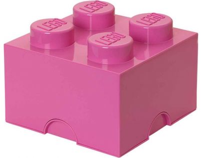 LEGO Úložný box 25 x 25 x 18 cm růžový