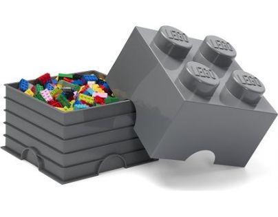 LEGO® Úložný box 25 x 25 x 18 cm tmavě šedý