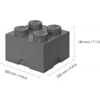 LEGO® Úložný box 25 x 25 x 18 cm tmavě šedý 3