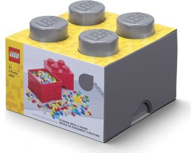 LEGO® Úložný box 25 x 25 x 18 cm tmavě šedý