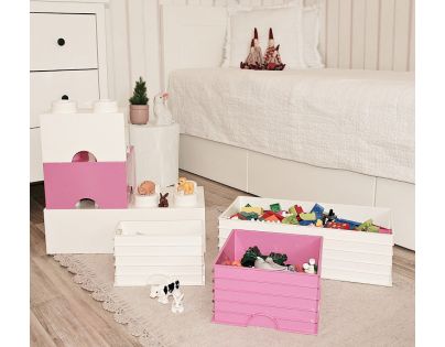 LEGO Úložný box 25x50x18cm - Světle růžová - Poškozený obal