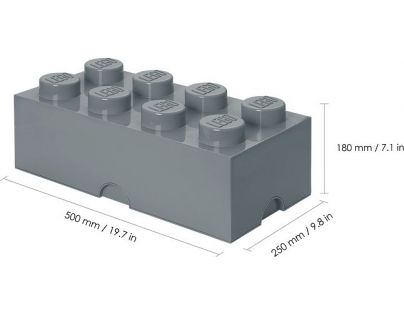 LEGO® Úložný box 25 x 50 x 18 cm - Tmavě šedá