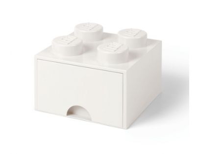 LEGO úložný box 4 s šuplíkem - Bílá - Poškozený obal