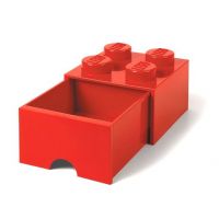 LEGO Úložný box 4 se šuplíkem Červená