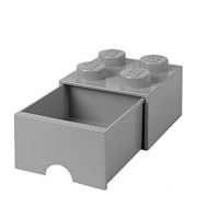 LEGO® úložný box 4 s šuplíkem Šedá