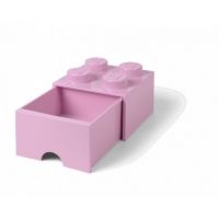 LEGO® Úložný box 4 se šuplíkem světle růžový