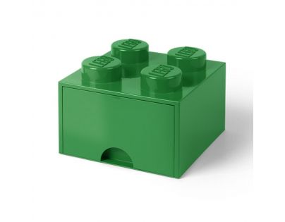 LEGO® úložný box 4 se šuplíkem Tmavě zelená