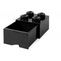 LEGO® úložný box 4 se šuplíkem černá