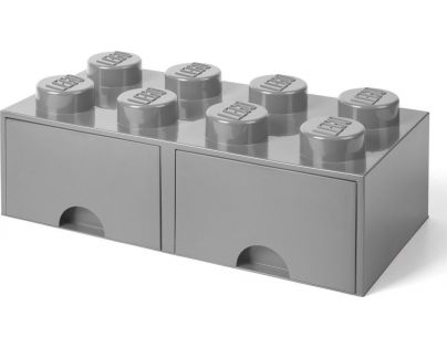 LEGO® Úložný box 8 se šuplíky šedá