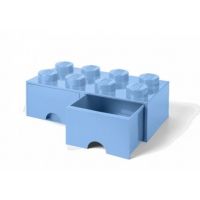 LEGO Úložný box 8 s šuplíky - světle modrá - Poškozený obal 3