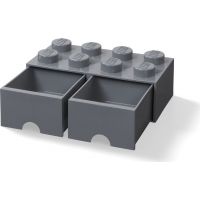 LEGO® Úložný box 8 s šuplíky - tmavě šedá 2