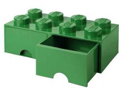 LEGO® Úložný box 8 se šuplíky Tmavě zelená