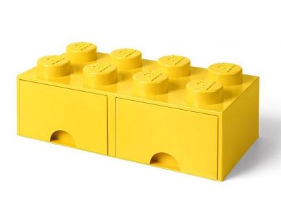 LEGO Úložný box 8 s šuplíky - žlutá - Poškozený obal