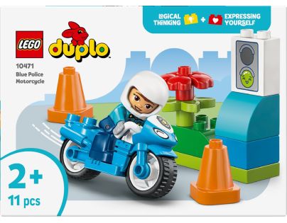 LEGO® 10471 Modrá policejní motorka