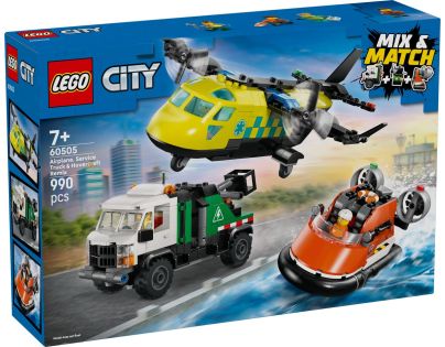 LEGO® 60505 Remix: Letadlo, servisní vůz a vznášedlo