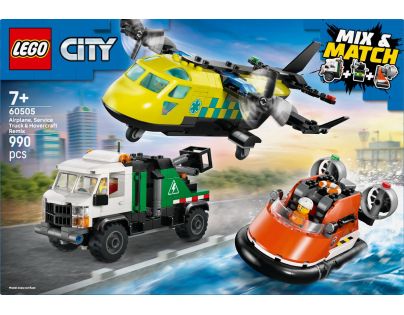 LEGO® 60505 Remix: Letadlo, servisní vůz a vznášedlo