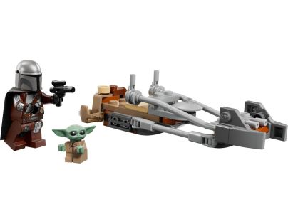 LEGO® 75436 Mandalorian a Grogu a spídrová motorka