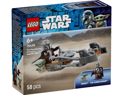 LEGO® 75436 Mandalorian a Grogu a spídrová motorka