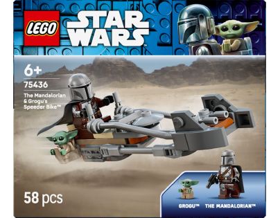 LEGO® 75436 Mandalorian a Grogu a spídrová motorka