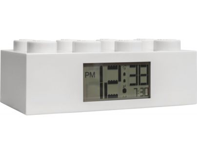 LEGO® Brick Hodiny s budíkem bílé