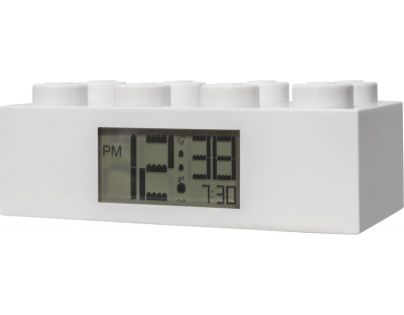LEGO® Brick Hodiny s budíkem bílé