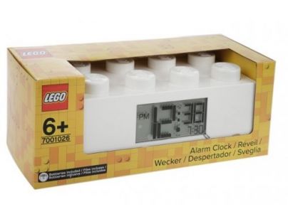 LEGO® Brick Hodiny s budíkem bílé