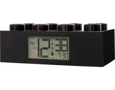 LEGO® Brick Hodiny s budíkem černé