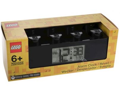 LEGO® Brick Hodiny s budíkem černé