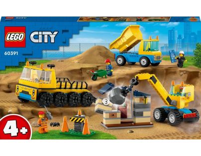 LEGO® City 60391 Vozidla ze stavby a demoliční koule