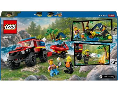 LEGO® City 60412 Hasičský vůz 4 x 4 a záchranný člun