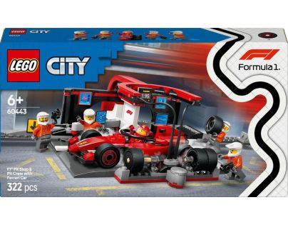 LEGO® City 60443 Zastávka v boxech F1® a personál s vozem Ferrari