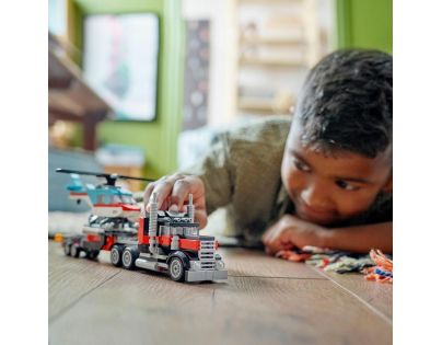 LEGO® Creator 31146 Náklaďák s plochou korbou a helikoptéra